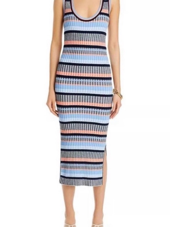 Veronica Beard Dresses & Skirts - Retail $448 Veronica Beard Striped Ribbed Midi Dress i12 XL